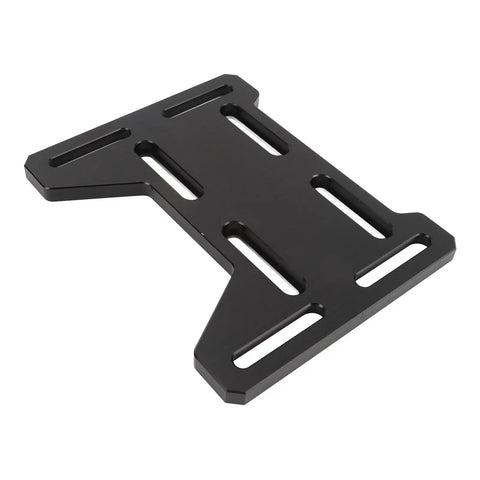 Adjustable Aluminum Engine Mount Plate Kit With Mounting Screw Set For CC100X Mini Bike Go Kart, black aluminum plate visible