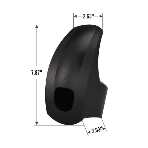 Black Charging Cable Holder with Chassis Bracket for Tesla, showing dimensions, wall mount garage ready patent approved.