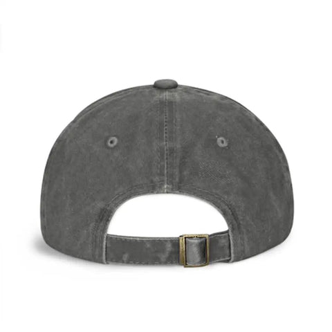 Back view of Washed Cotton Baseball Cap With Carrier Air Wing 16 Insignia One Size Grey Military Inspired Navy Aviation Hat