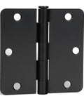 24 Pack Matte Black Door Hinges Three And A Half Inch Rounded Interior Hinges With Quarter Inch Radius Corners Heavy Duty Steel