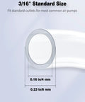 Six And A Half Feet Standard Three Sixteenth Inch Aquarium Airline Tubing showing diameter dimensions and flexible PVC material