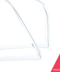 Close-up of 5304507200 Door Gasket for Freezers White Replacement Seal, shown at an angle, Frigidaire branding visible.