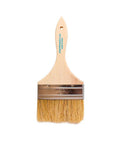 Single brush from 36 Pack 4 Inch Chip Paint Brushes With White Bristles And Light Brown Handles Square Trim Disposable Grab-And-Go Budget-Friendly