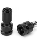 Hot Stuff 5 Piece 1/2 Inch Square To 1/4 Hex Ratchet Adapter Kit Converter Tool Set black metal adapters