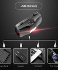 Red Light Hunting Headlamp With Zoomable Beam And 3 Modes, Rechargeable Waterproof Headlamp USB charging options display