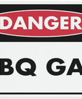 Real Deal Danger BBQ Gas Supply Metal Sign Built Tough For Outdoor Use Rust Proof Aluminum Warning Plate 12X8 Inch