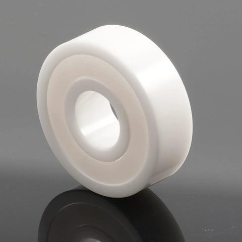 608 ceramic bearing, white full ceramic, 8x22x7 mm bore, side view