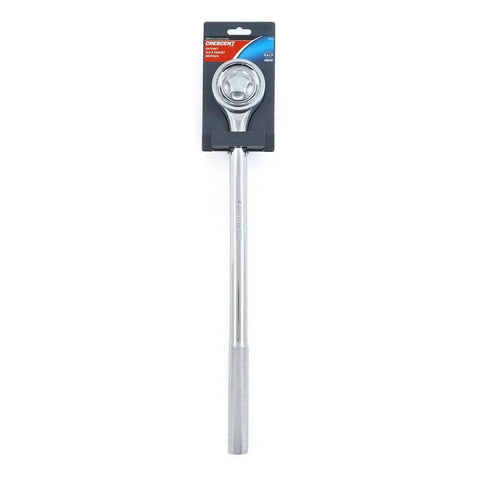 Three Eighths Inch Drive 72-Tooth Quick Release Teardrop Ratchet With Dual Material Comfort Grip Handle Ten And Three Quarter Inch Length Workhorse Ready Chrome Vanadium Alloy Steel Construction Nickel Chrome Plated For Longevity