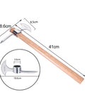 Heavy Duty Garden Pick Axe With Wooden Handle And Stainless Steel Mattock Sharp Pick And Cutting Edge, 41 cm long.