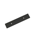 3 Inch Center To Center Rectangle Matte Black Cabinet Pull Backplate BP37601MB Durable Zinc Construction displayed on white background