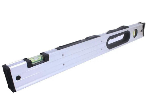 Waterproof IP65 Digital Level With Bright LED Display 24-Inch Pro Grade Electronic Level Ultra Precise 0.05 Degree Precision Rugged All Weather Tool For Any Job Site, showing side angle.