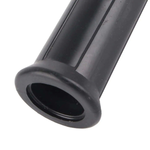 Close-up of Pro Grade Double Head Metal Nibbler Cutter part, black ABS handle, for sheet metal and aluminum construction.