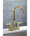 NuvoFusion 4 Inch Centerset Bar Faucet Polished Chrome With Solid Brass Construction Washerless Cartridge 2 Hole Deck Mount 1.8 GPM Flow At 60 PSI For Durable Everyday Kitchen Bar Use on countertop