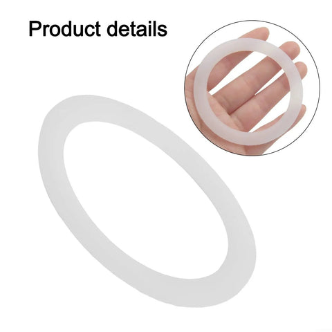 Silicone Gasket Seal For Coffee And Espresso Moka Pot Stove Top O Ring Replacement With Flexible Inner Diameters 39 42 50 54 63 73 Mm Fits 1 Cup To 12 Cup Moka Express Pots White