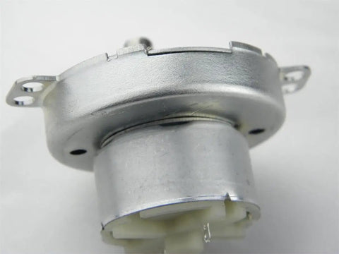 Close-up of Dope High Torque JS-50 DC Gear Motor with Speed Reduction, 6V operation, iron shell housing.