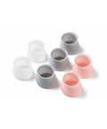 Oval Silicone Chair Leg Caps For Non Round Legs Furniture Floor Protectors in white, grey, and pink colors, 1 Pack