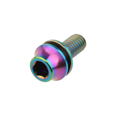 Colorful titanium bicycle bottle cage bolts with washer