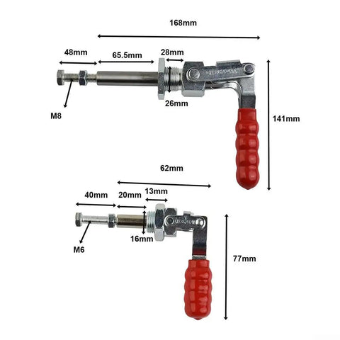 Toggle Clamp Hand Tool With High Holding Capacity For Woodworking And Welding, Push Pull Clamp, Heavy Duty Clamp With 100KG 150KG And 350KG Options, Quick Securing And Durable Steel Build, M8 and M6 sizes