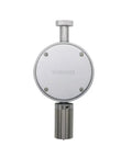 Hassle Free Digital Durometer For Dead Nuts Accurate Shore A To D Hardness Checks On Rubber Plastic Leather And Multi Resin Gear With Sharp LCD Screen And Portable Pocket Shape Design We Really Dig, front view with metallic finish.