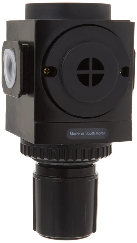 Heavy Duty Air Regulator Half Inch NPT With Gauge 0-140 PSI Range 210 SCFM 250 PSI Max Inlet Flush Mount Gauge Industrial Grade Build