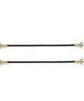 Two flexible black arms with metal ends from the Heavy Duty Soldering Helping Hand Set With Flexible Clam Arms And Rock Solid Magnetic Base.