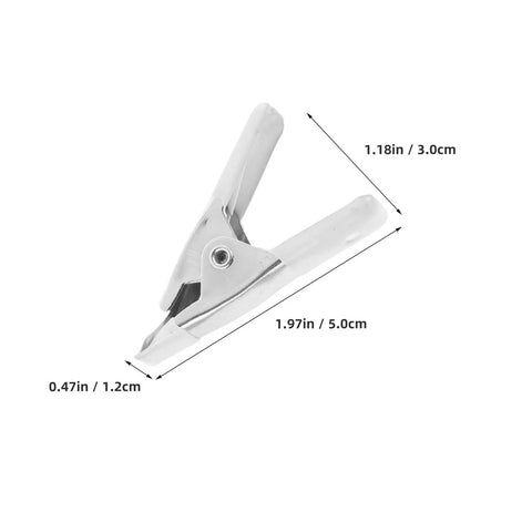 Cool 12 Piece Heavy Duty Metal Spring Clamp Kit For Woodworking, DIY Crafts And Clothesline Hanging With White Plastic Coating Tough Aframe Clips That Are Super Durable And Ready To Slam Home., metal spring clamp 5cm x 3cm with white coated jaws