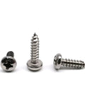 Micro 304 Stainless Steel Cross Drive Pan Head Self Tapping Screws Assorted M1 To M6 Set showing three screws on white background.