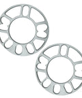 Boost Your Build With These Tough 8mm Universal Wheel Spacers Pair Crafted From Heat Treated Aluminum Alloy, silver finish, detailed view
