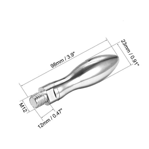 Tough As Nails M12 Clamping Handle Screw Knob with 12 Millimeter Thread, 23 mm head, steel finish, for lathe machines.