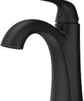 Willa Matte Black Single Handle Bathroom Sink Faucet 1 Hole With Spot Defense Finish in sleek matte black