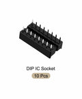 Easy Solder DIP IC Socket Adapter For PCB Boards With 2.54mm Pitch And 16 Pins 10 Pack Reusable Chip Socket Connector