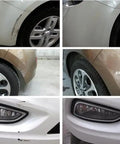 Complete Car Scratch Remover Kit And Auto Paint Restoration Compound For Quick Surface Scratch Fix and swirl mark repair on any vehicle with no sweat application showing before and after vehicle scratch repair.