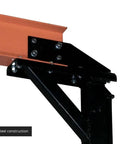 Rugged 2 Ton Telescoping Gantry Crane Portable Shop Lift Frame With Adjustable Boom Height and Locking Caster Wheels, showcasing steel construction detail.