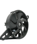 Gotta Have This Universal 4 Inch Electric Cooling Fan For Motorcycle Radiator And Oil Cooler Slaps Right On Any Dirt Bike Motocross Or ATV To Keep Her Chillin And Boost Horsepower, showing the fan from a side angle.