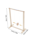 Educational Wooden Gravity Experiment Kit For Kids And Students, Interactive Maxwell Wheel Science Toy dimensions shown