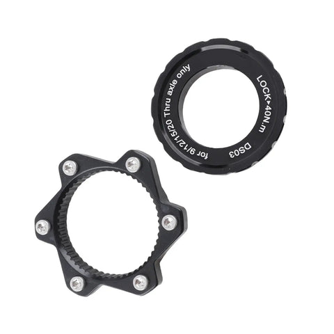 Center Lock Hub Adapter Aluminum Alloy 6 Bolt Disc Brake Rotor With Stainless Steel Washer For Mountain Bicycle Easy Install DIY Bike