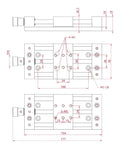 Technical diagram of Precision Sliding Table Manual Linear Stage For X Y Axis Translation 40x70mm Type C Aluminum Alloy