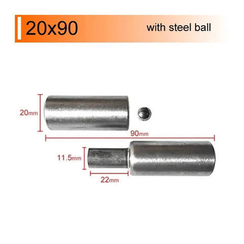 Weldable Bearing Door Hinges With Barrel Style For Doors And Cabinets Detachable Cylindrical Door Shaft Iron Hinge 20x90