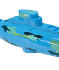 Blue Underwater RC Submarine With LED Lights And 27MHz Remote, Easy Submersion And Steering, Float Or Dive, 9.8 Ft Range, 5.5x1.4x2 Inches