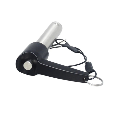 Sturdy 10mm Quick Release Pin Made From Top Grade Stainless Steel For Heavy Duty Applications With Tool Free Snap Action Locking Mechanism And Super Durable Rust Proof Build That Gets The Job Done Fast.