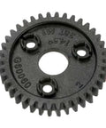 Beefy 38 Tooth Spur Gear With 1.0 Metric Pitch For High Power RC Cars Durable Nylon Construction Replacement Gear To Tune Final Drive Ratio Fits 3954 Spur Gear Applications, showing detailed texture and bolt holes view