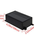 Heavy Duty Abs Plastic Enclosure Solid Rugged Dustproof Junction Box With Screw Tight Lid Kickass Black Project Housing For Electronics Wiring Diy Projects, 4.3x2.5in.