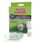 DIY Mold Test Kit For Home And Outdoor Use box, Petri dish, and solution bottle. Quick At Home Mold Check In 48 Hours.
