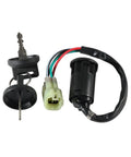 Heavy Duty Ignition Switch Lock Kit With Keys For KXR 250 Maxxer Euro 2 ATVs black wired connector and key set