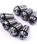ER11 Collet Set 7Pc Spring Collet Set For CNC Engraving Machine And Milling Lathe Tool shown in various angles on white background