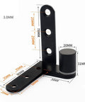 Heavy Duty 270 Degree Stainless Steel Invisible Door Hinge Set with measurements for doors and cabinets, hidden pivot, black finish