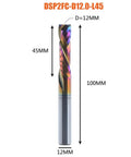 Heavy Duty Cnc Router Compression End Mill With Up And Down Cut Geometry, 12MM diameter, 100MM long, designed for clean wood cutting.