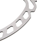 Top Tier 203mm Five Nail Disc Brake Rotor For Hydraulic And Mechanical Calipers Lightweight Trail Weapon With Killer Grip And Boss Quality In Rad Red Build close-up of stainless steel and aluminum rotor with radial cuts.
