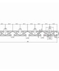 Top Shelf 15180 Aluminum Profile T Slot Extrusion for 3D Printer Frame Builds, detailed dimensioned drawing.