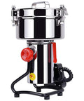Heavy Duty Grain Grinder Electric Stainless Steel Pulverizer For Home And Commercial Use, Spice Powder Maker, 1000g Capacity, Superfine 30 To 300 Mesh Grind, 35000 RPM, 3000W Beast Kitchen Grinder viewed from front angle